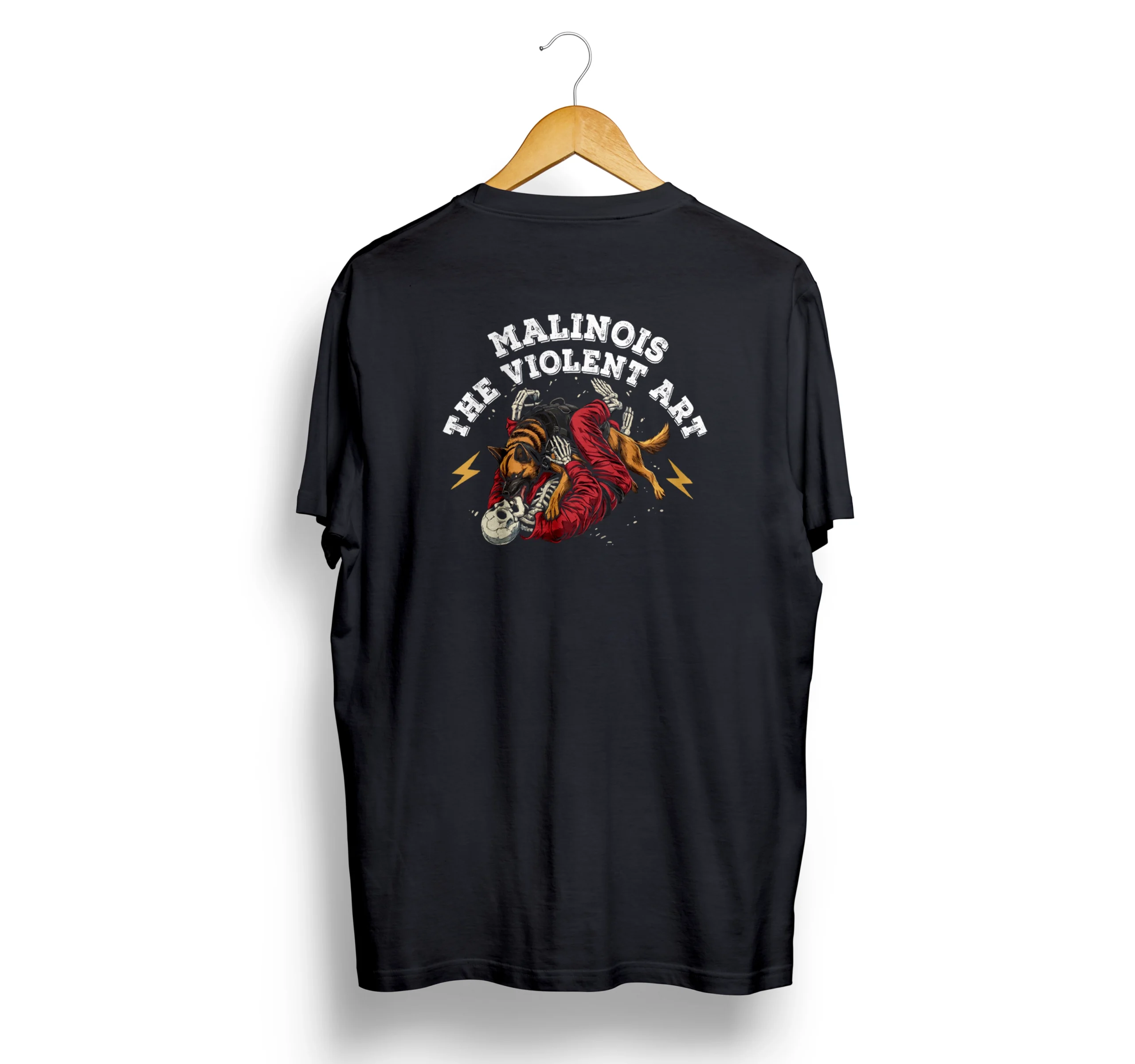 CAMISETA CASUAL PRETA - MALINOIS THE VIOLENT ART 2 CAMISETA CASUAL PRETA - MALINOIS THE VIOLENT ART - Imagem 2
