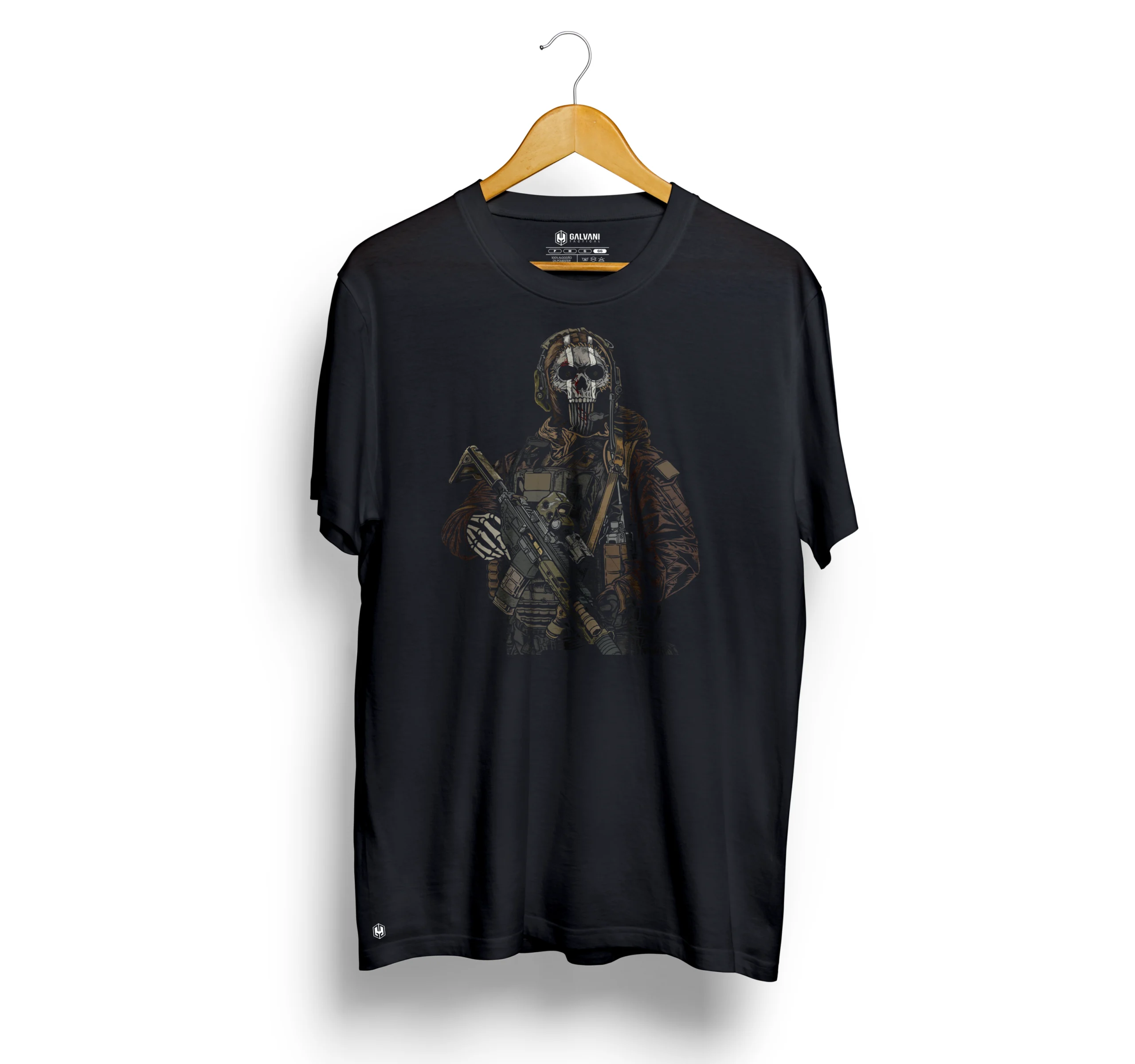 CAMISETA CASUAL PRETA - GHOST 2 CAMISETA CASUAL PRETA - GHOST - Imagem 2