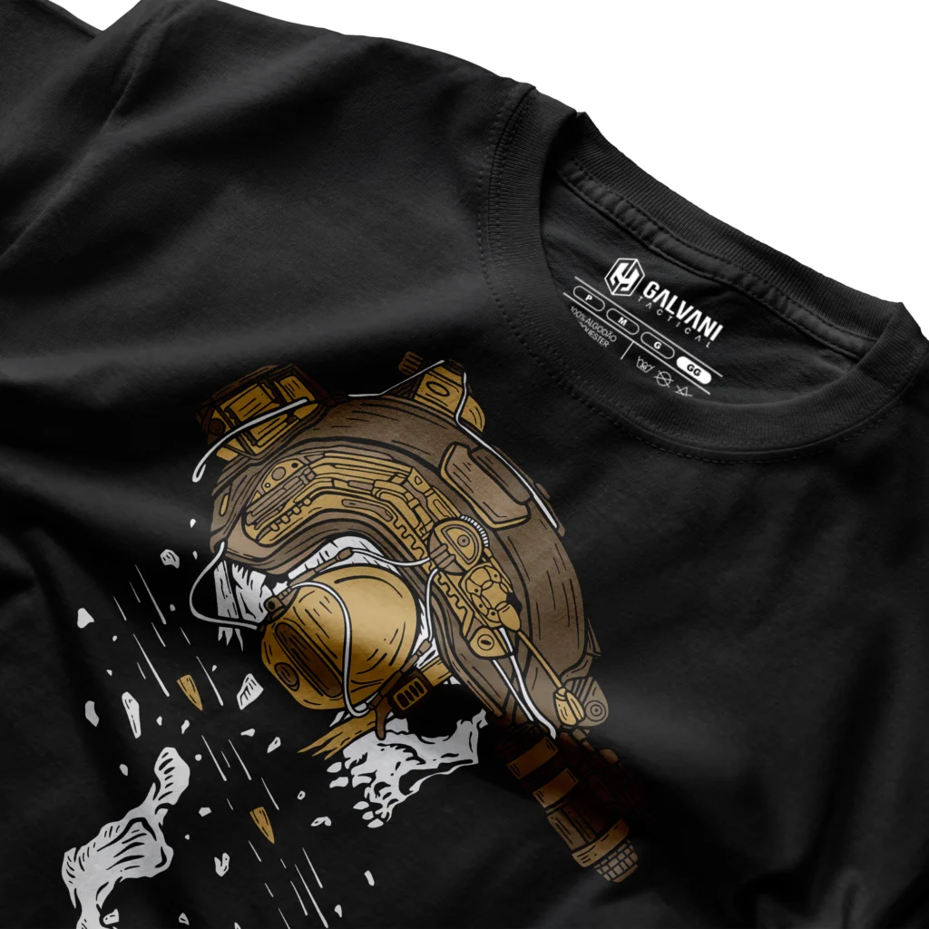 Home 6 CAMISETA CASUAL PRETA - SHOT SKULL
