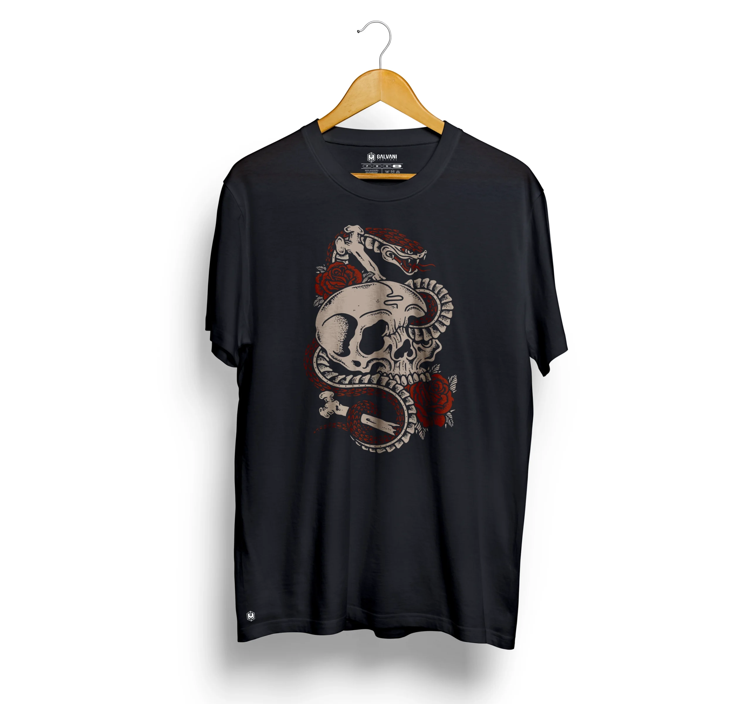 CAMISETA CASUAL PRETA - SNAKE
