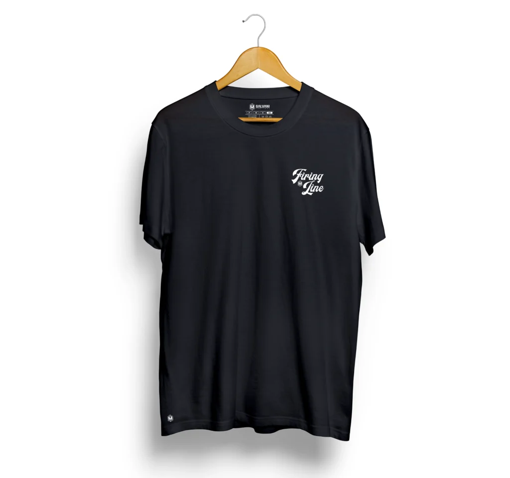 CAMISETA CASUAL PRETA - FIRING LINE