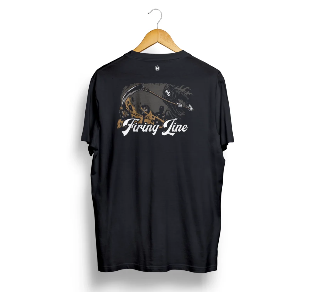 CAMISETA CASUAL PRETA - FIRING LINE
