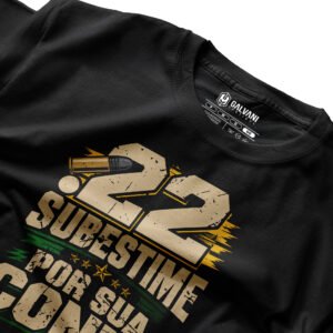 CAMISETA CASUAL PRETA - 22LR